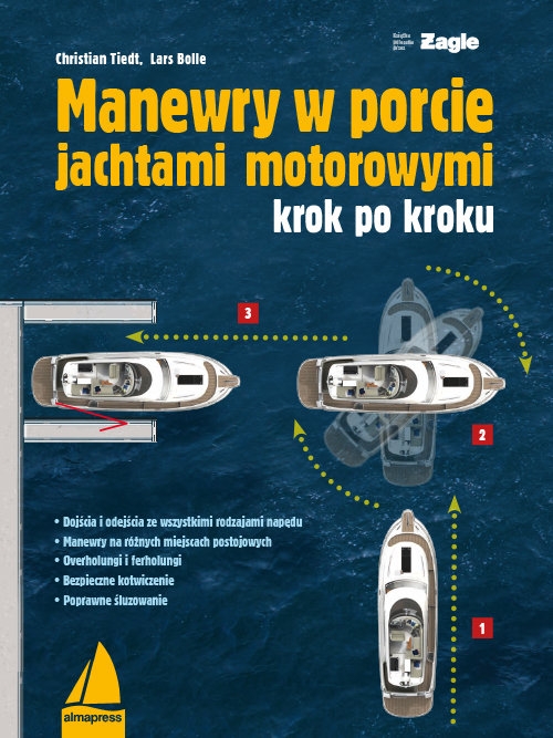 Manewry w porcie jachtami motorowymi. krok po kroku