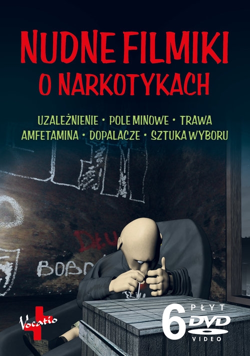 Nudne filmiki o narkotykach. Komplet 6 płyt DVD Uzależnienie ? Pole minowe ? Trawa ? Amfetamina ? Dopalacze ? Sztuka wyboru